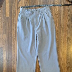 Blenca Women’s High-Rise Pleated Trousers in Light Gray